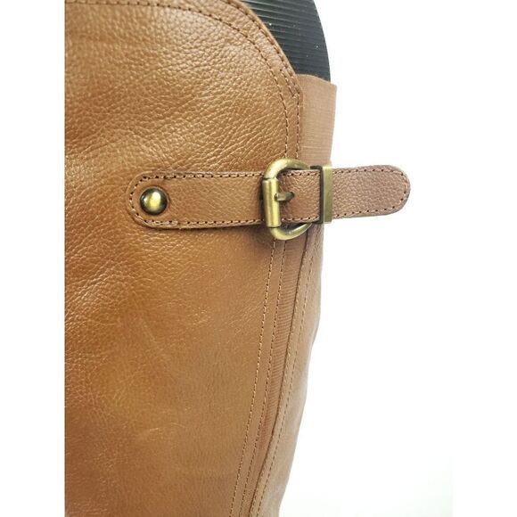 Naturalizer Brown leather low heel Boots w buckle top&ankle sz 6M inside zipper - Picture 12 of 15